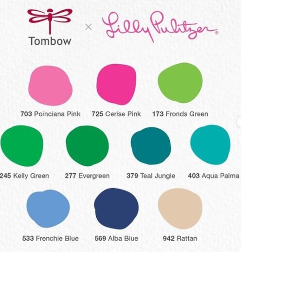 NWT Lilly Pulitzer Exclusive Brush Pen Set - Picture 3 of 5